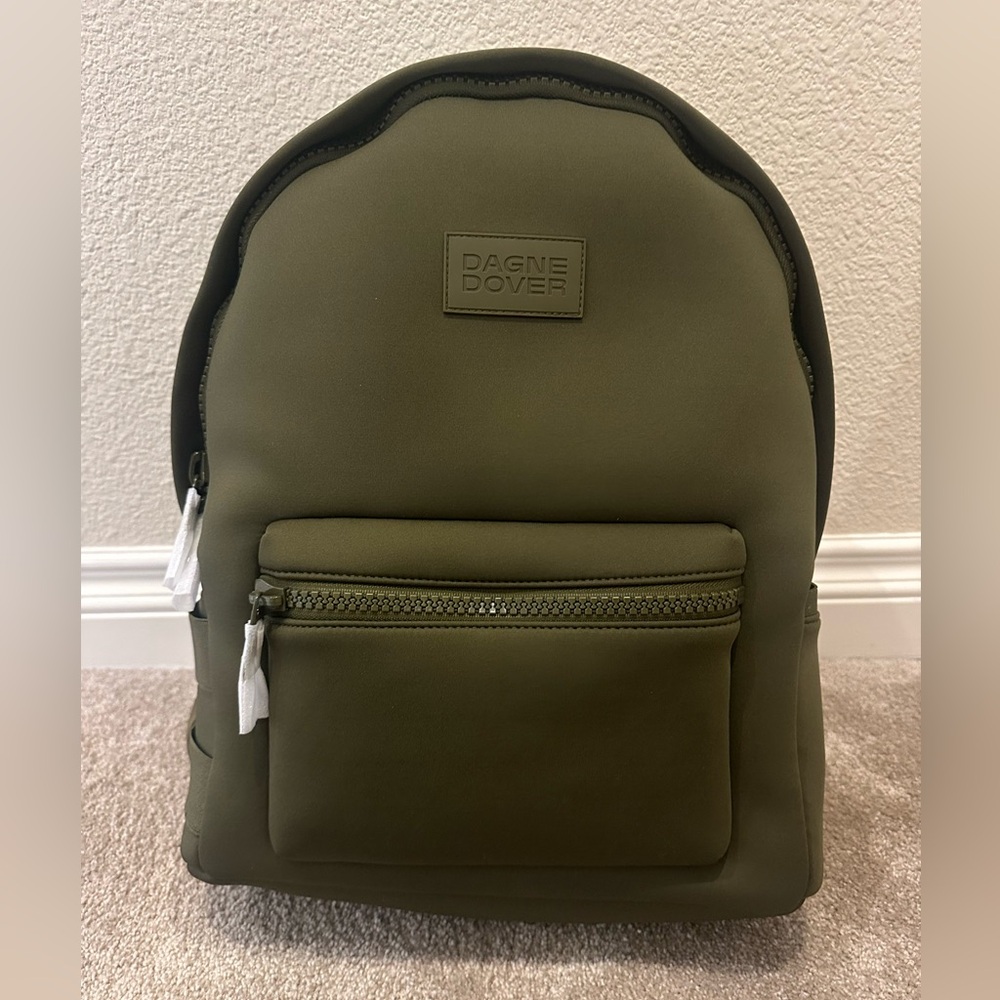 NWT Dagne Dover Large Dakota Neoprene Backpack in Dark Moss